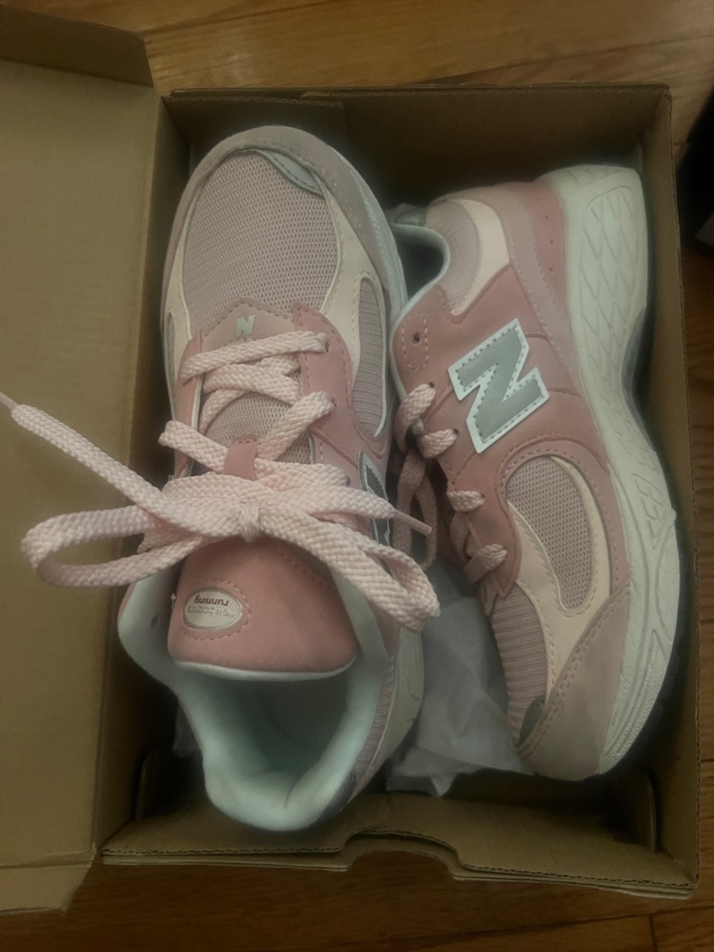 New Balance Pink & gray Mesh Sneakers
